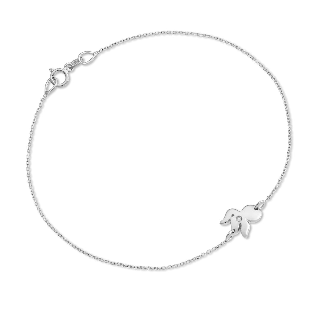 Mikiko br 18k octopus 0,01 ct witgoud MB5049O4BR001