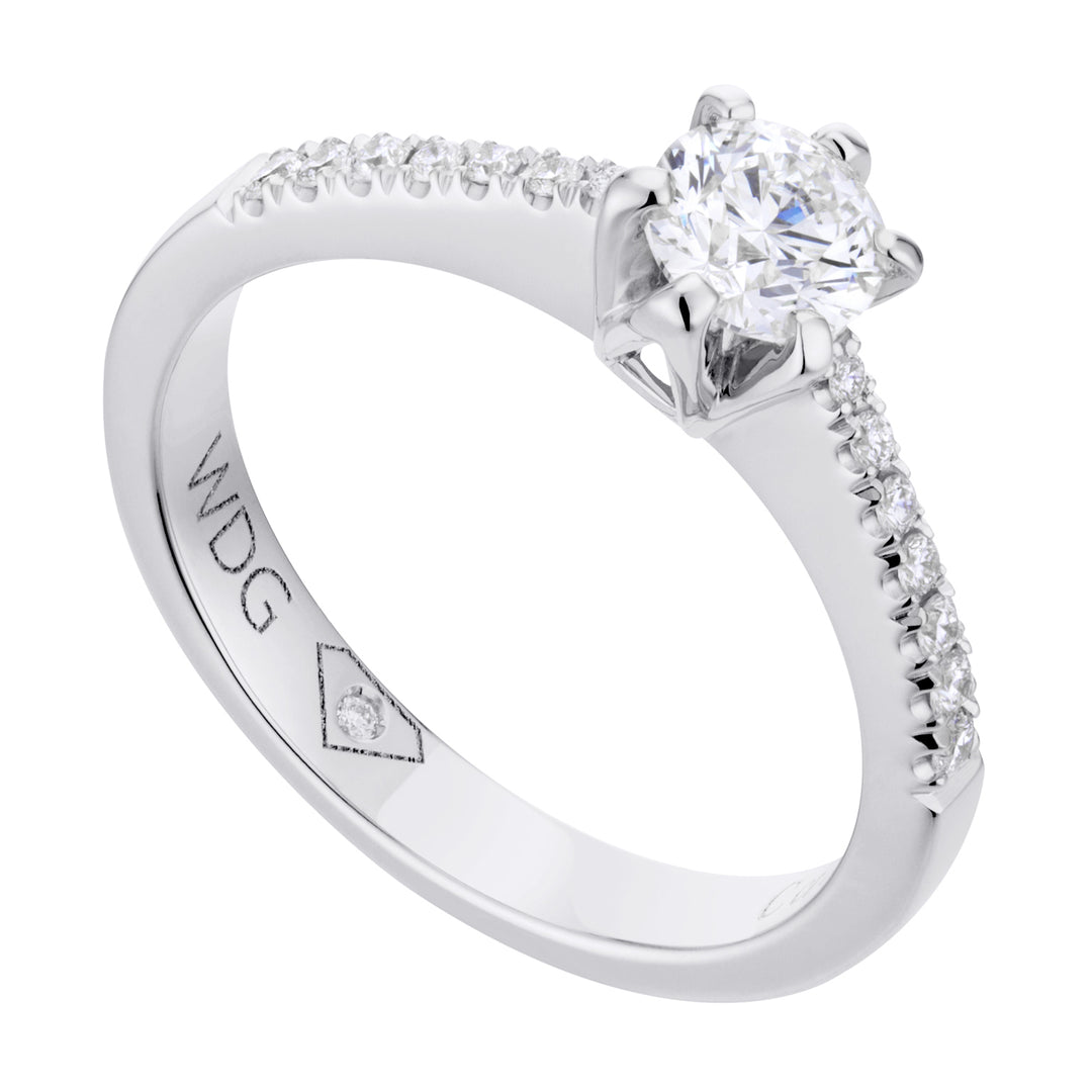 Golay 6-point solitaire ring with recessed shank. diam ASLC1830-19350110049