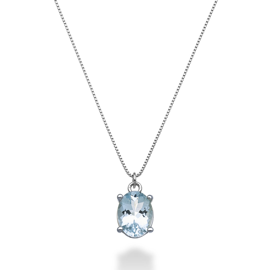 Mikiko cl 18k ovaal aquamarijn 8x6 ct.1,00 MD5142O4AM