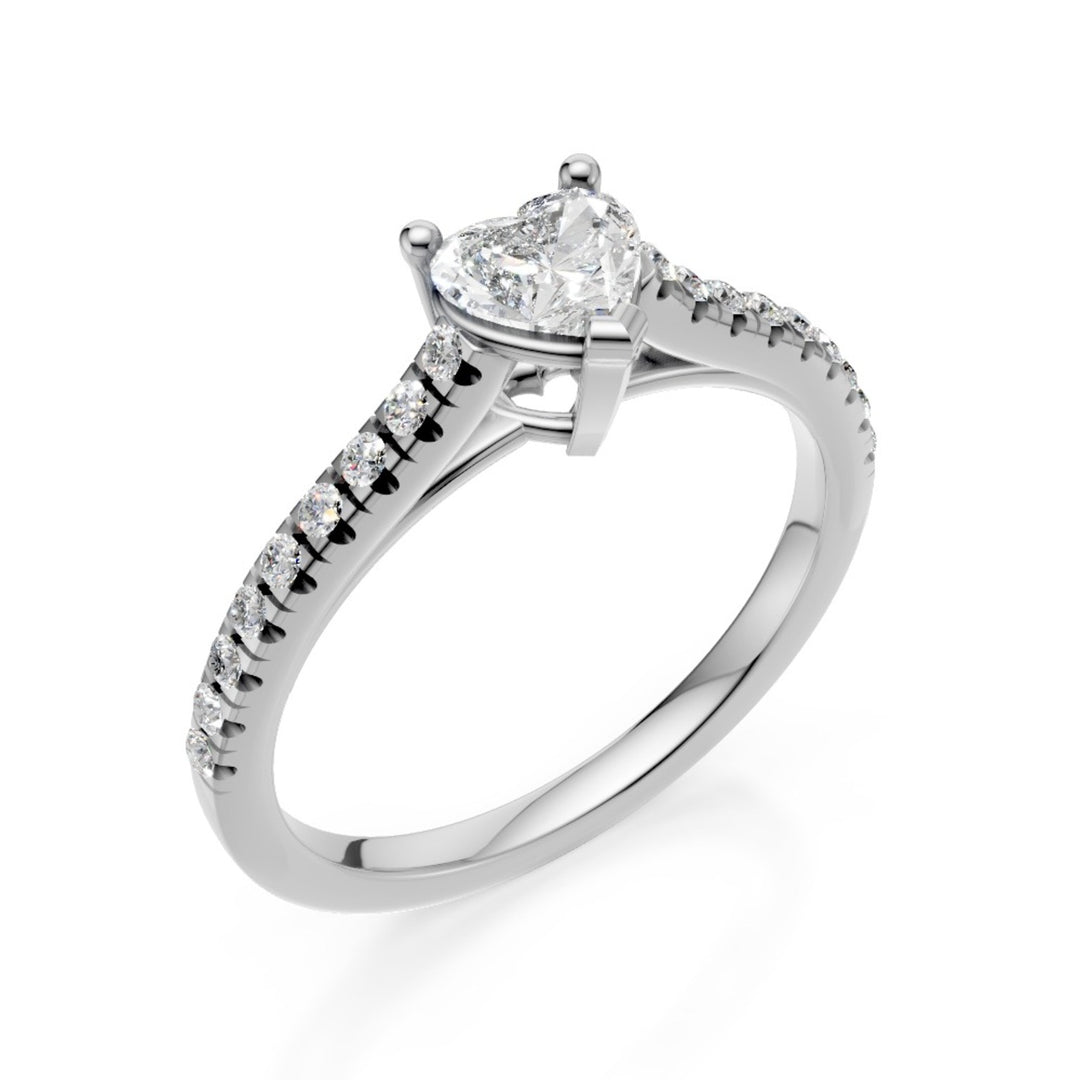 Nihama, un laboratoire de cœur solitaire en 18 carats g.d. ct. 0,49-cent. 0,32, tige 0,17 NXD00AN019O4BI049