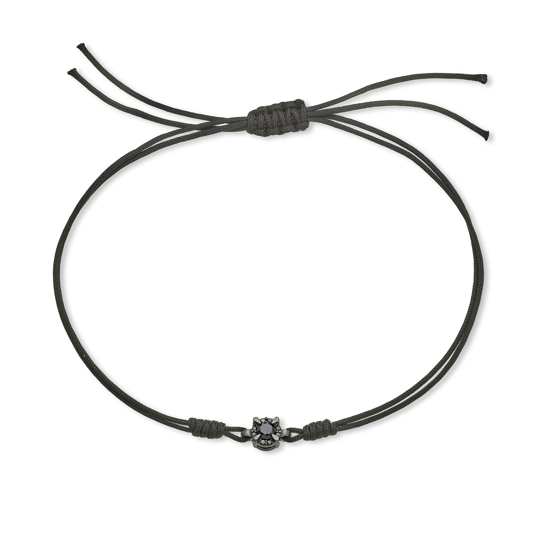 Mikiko br 18k ct.0,18 diam. zwart rond maat 3 rhodium zwart/zwart MB5058O6BK3NE