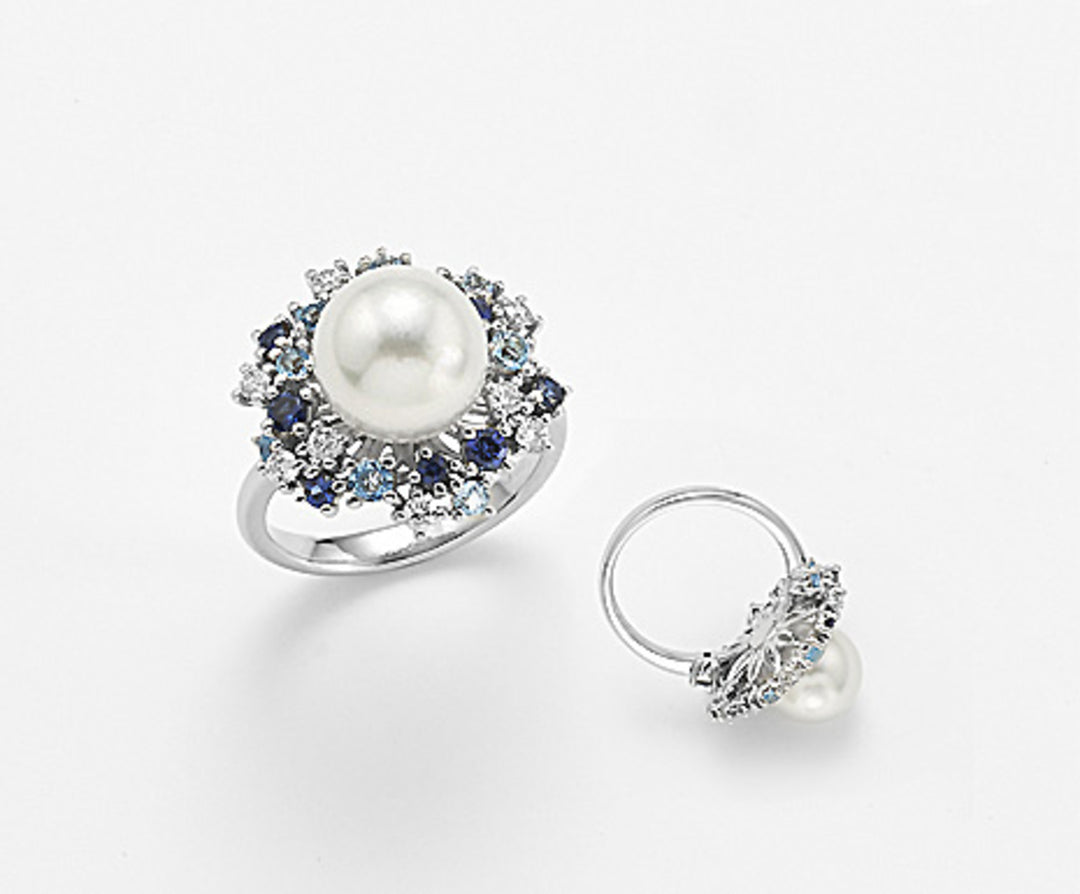 Mikiko, 18 Karat SSPW 10/11 ct. 0,35 blaue Saphire und blaue Topase ct. 1,09 MA0692O4SABI100