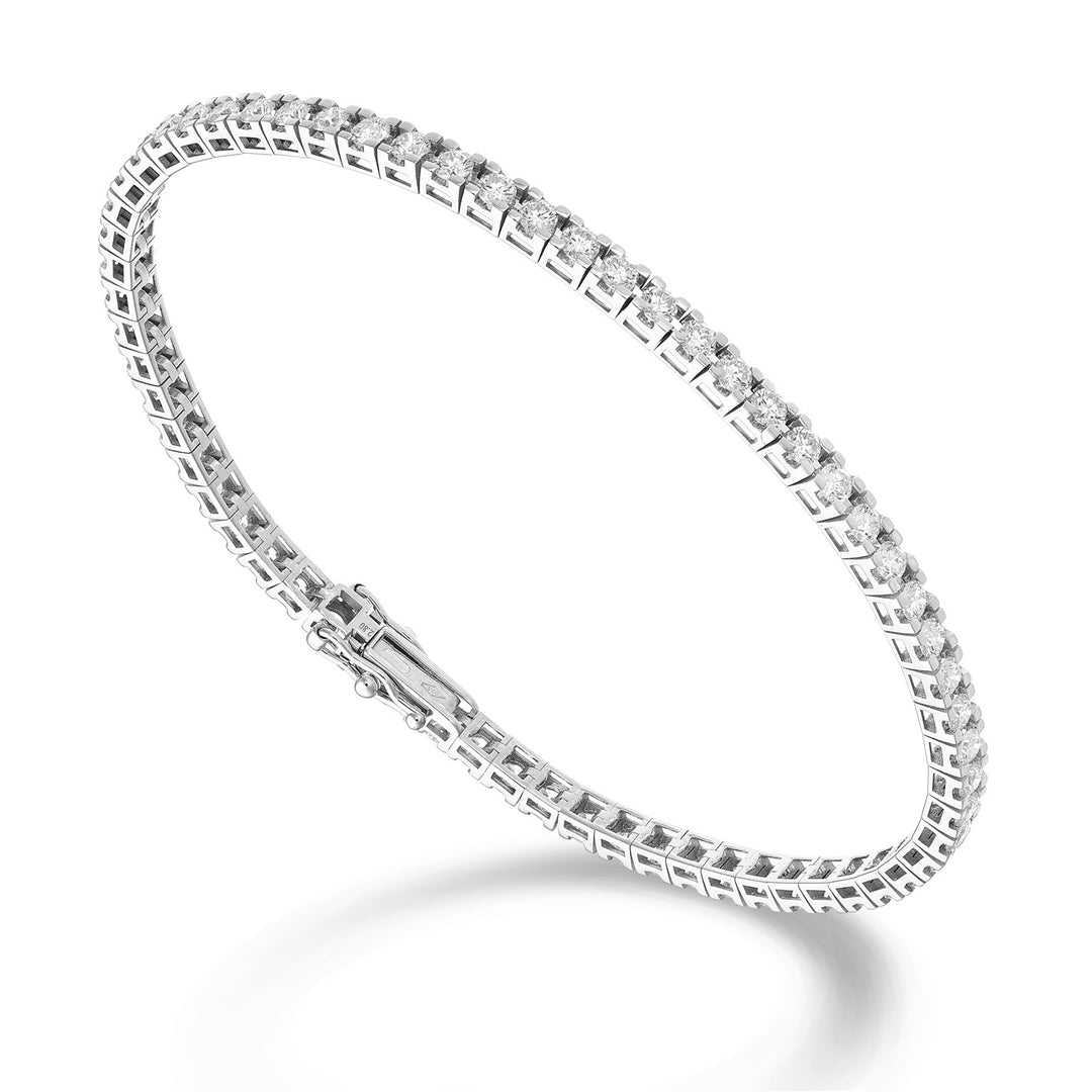 World Diamond Group tennisarmband met lichte vierkante rand, elk 0,05 ct BTQ800D005-175-25343110290