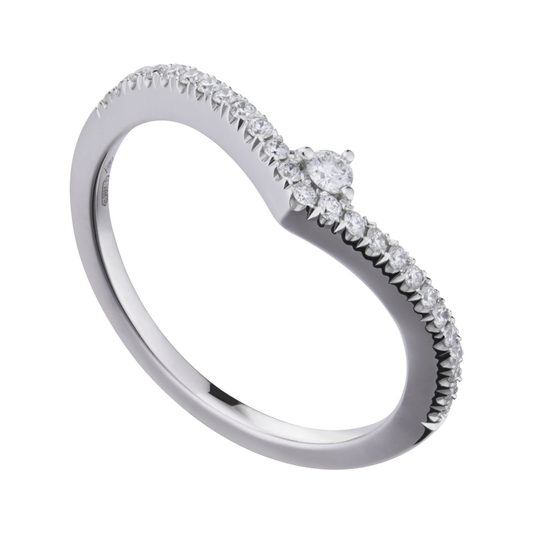 Golay half round heart ring with bezel AMGCU003DI1-21263110122