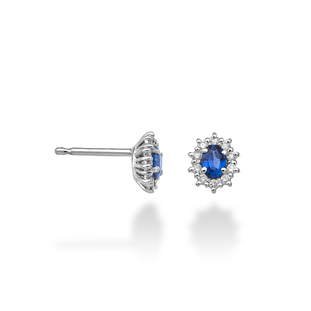 Mikiko ou saphir ovale 18 carats 4x3 ct.0,40 diam. 0,16 ctMO5103O4ZFD