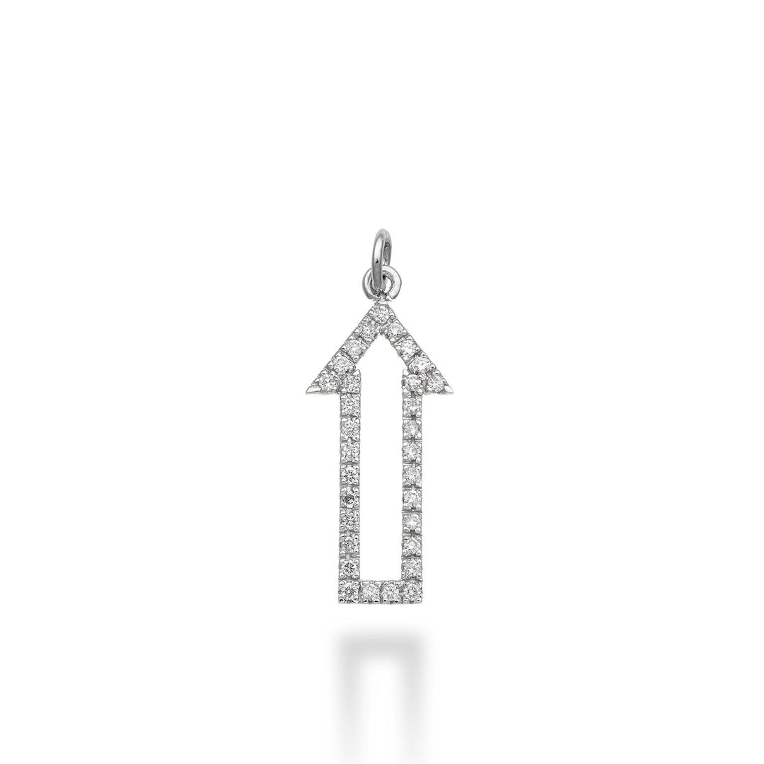 Pendentif flèche World Diamond Group 18 carats ct.0,22 g vs or blanc GPEN417DIO4