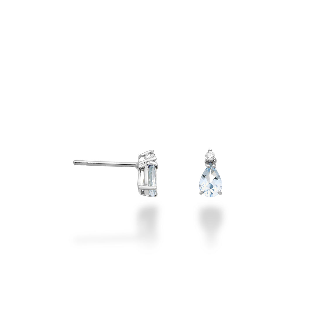 Nihama oder 9k Aquamarin Tropfen 6x4 und Diamant NO5170R4AM