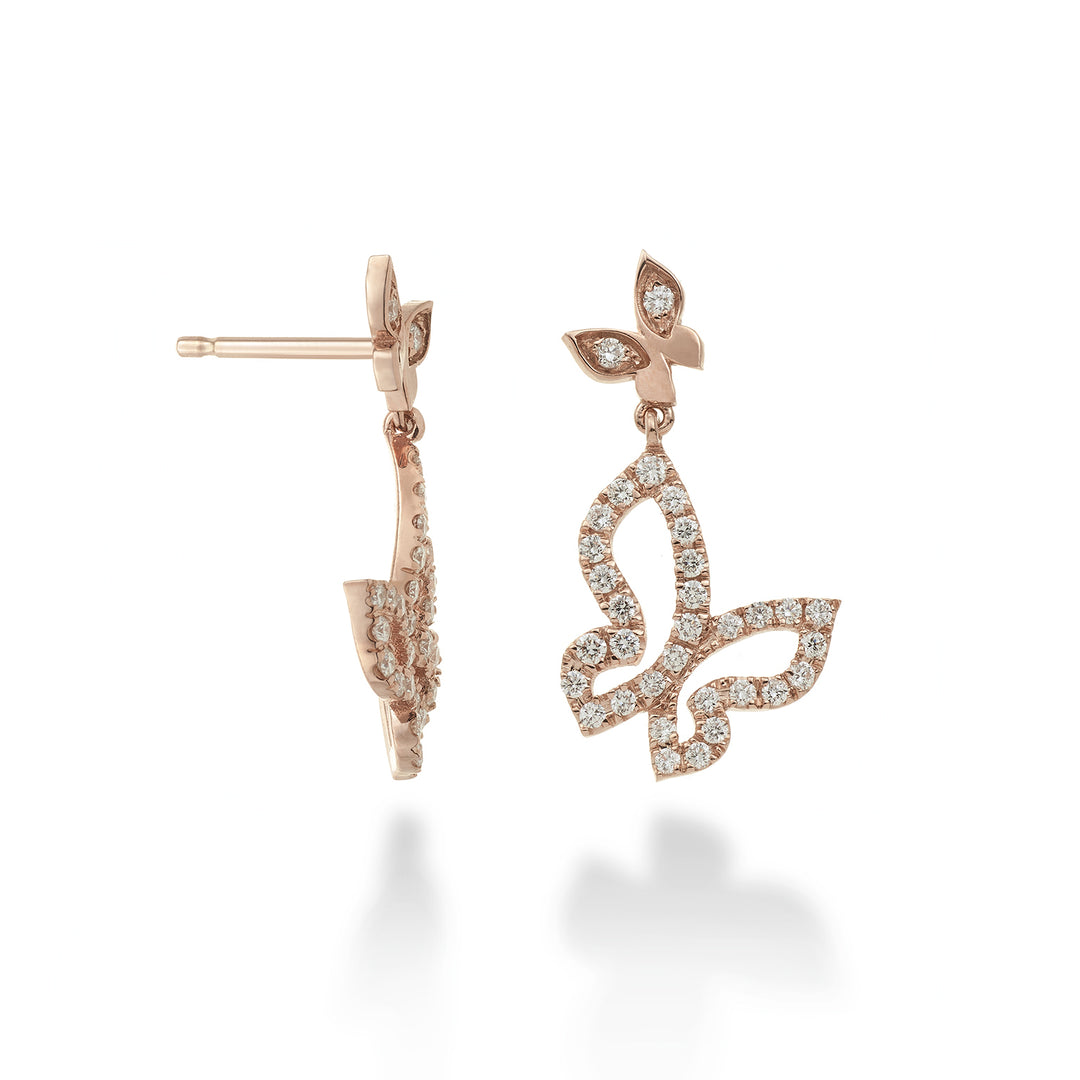 Golay mariposa earrings with medium butterfly pendant OFFA005DI-22182110083