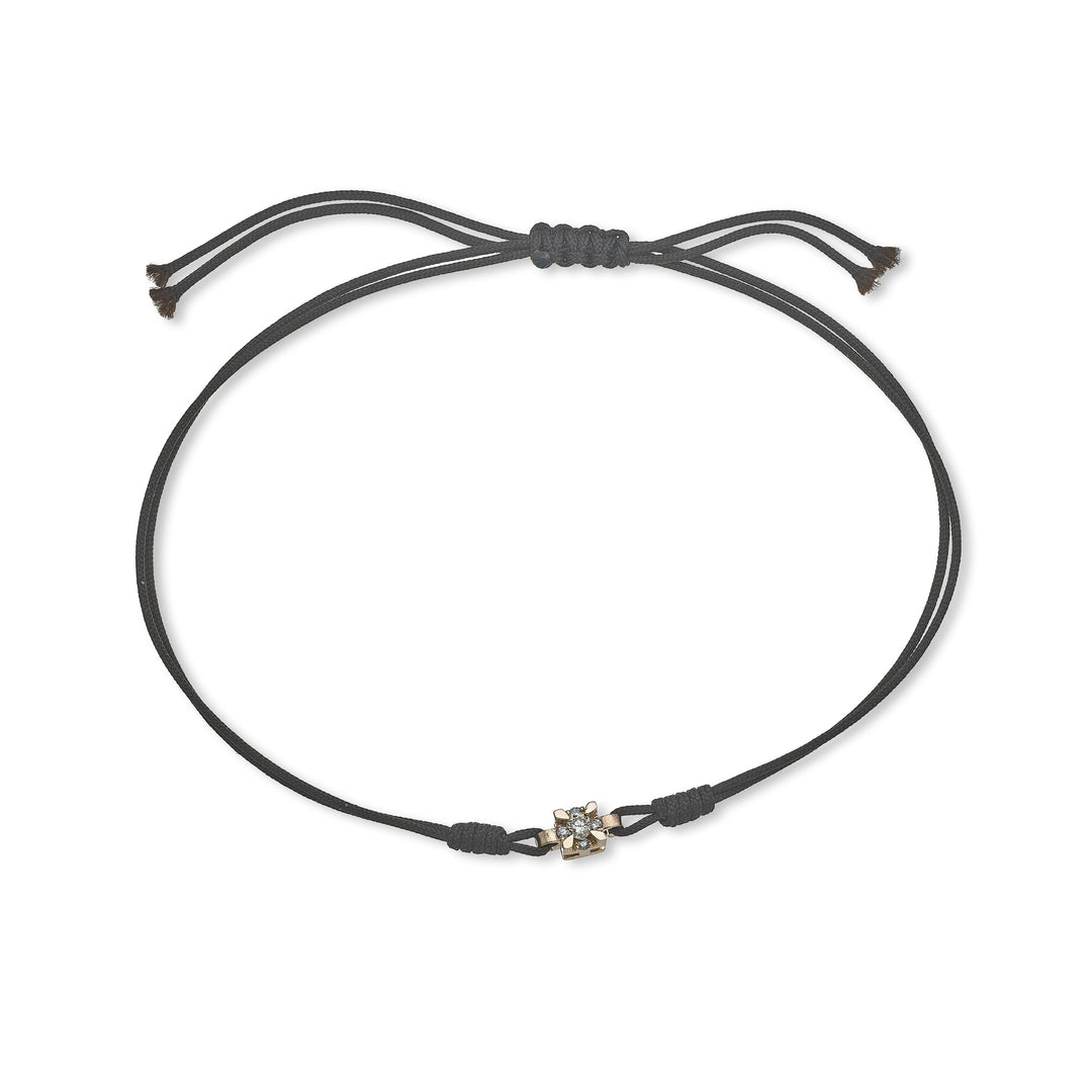Nihama br 18k ct.0,11 diam marron rond taille 2 or rose/marron NB5057O3BW2MA