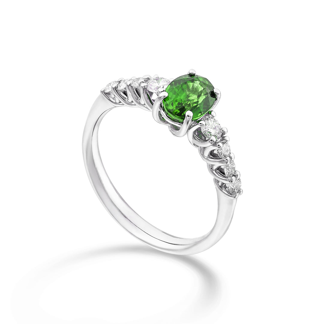 Golay Riviera ring met 9 ovale smaragd scalaren 6x4 en AR9S440DSM64-24270110092