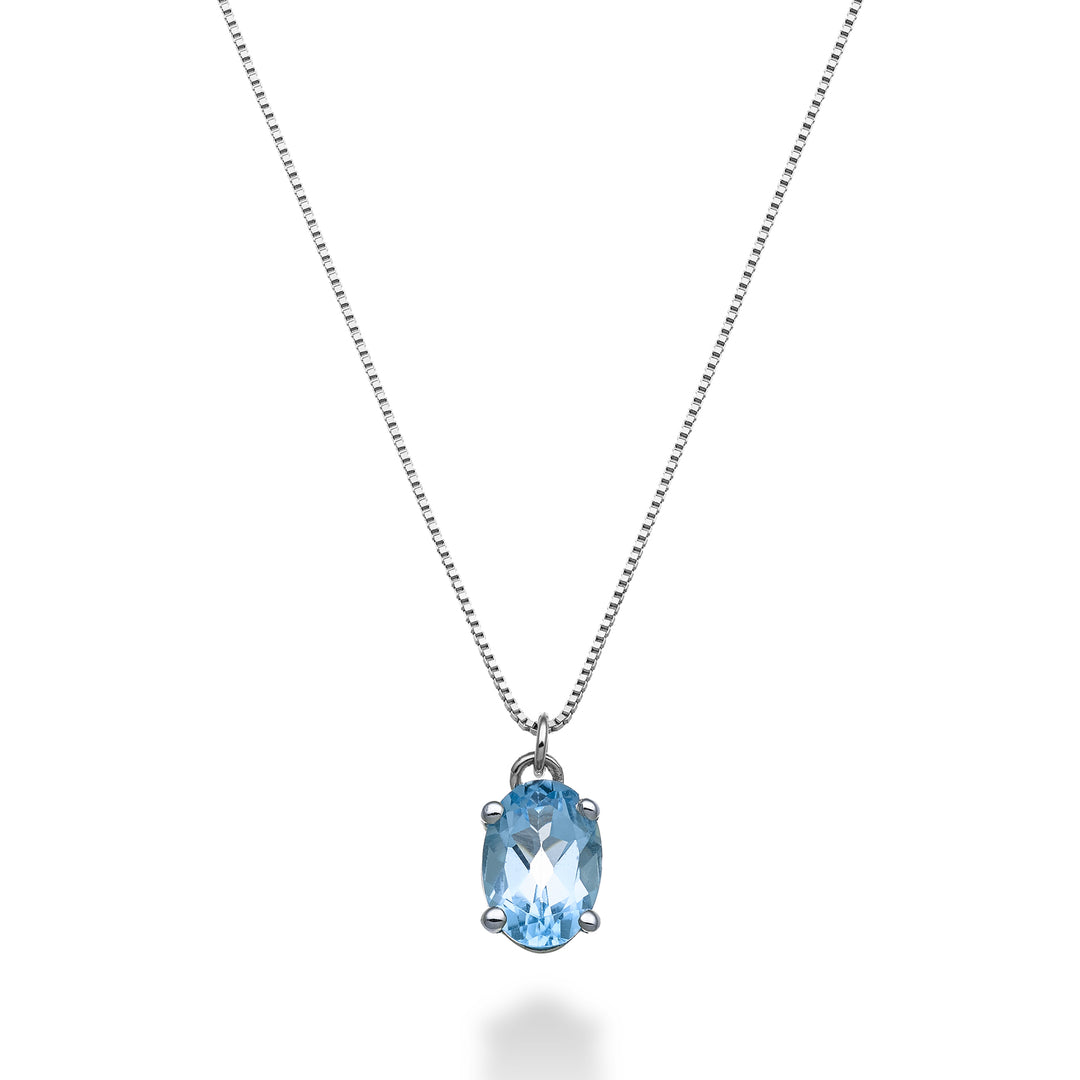 Nihama cl 18k ovaler blauer Topas 7x5 ct.1,10 ND5141O4TPAZ