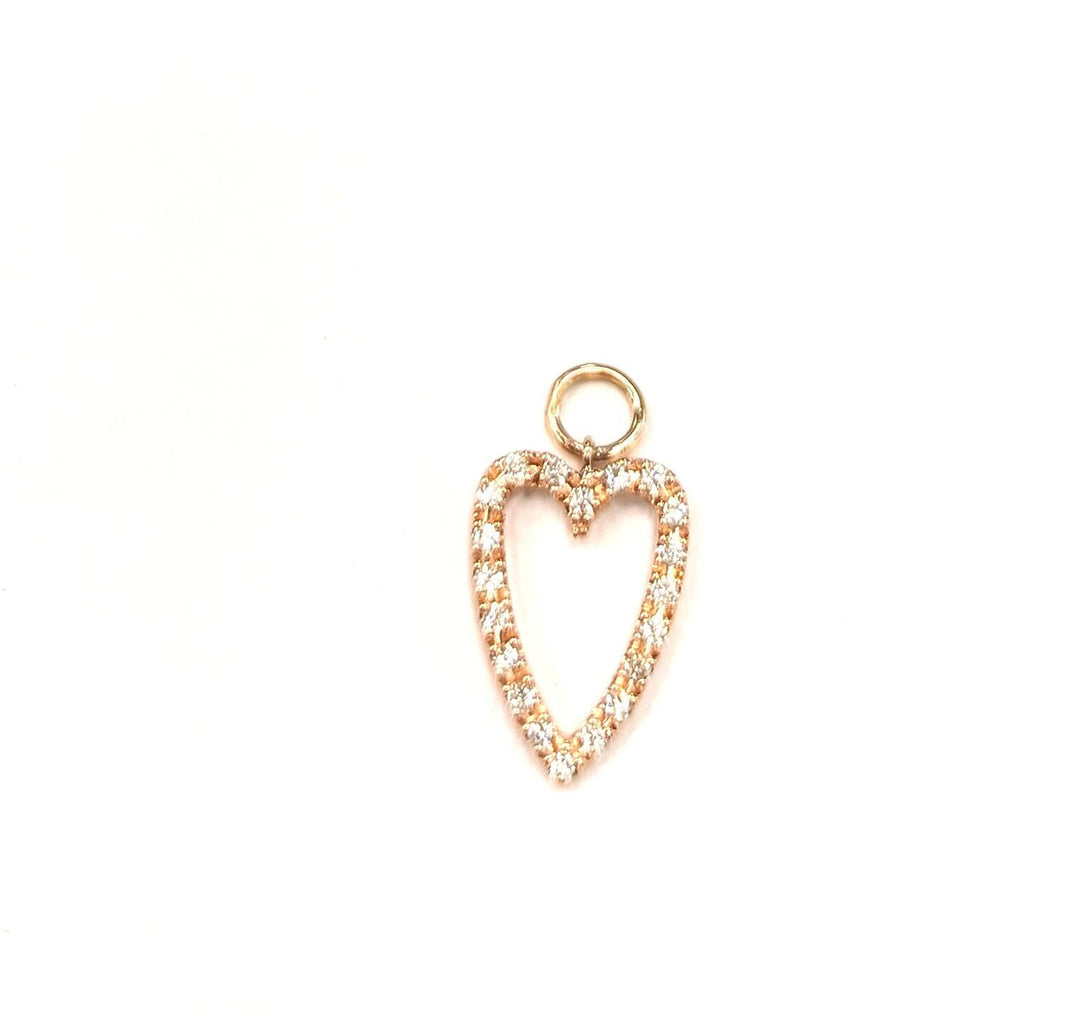 World Diamond Group bedel met lang hart 18k 0,12 ct roségoud GCH213DIO3