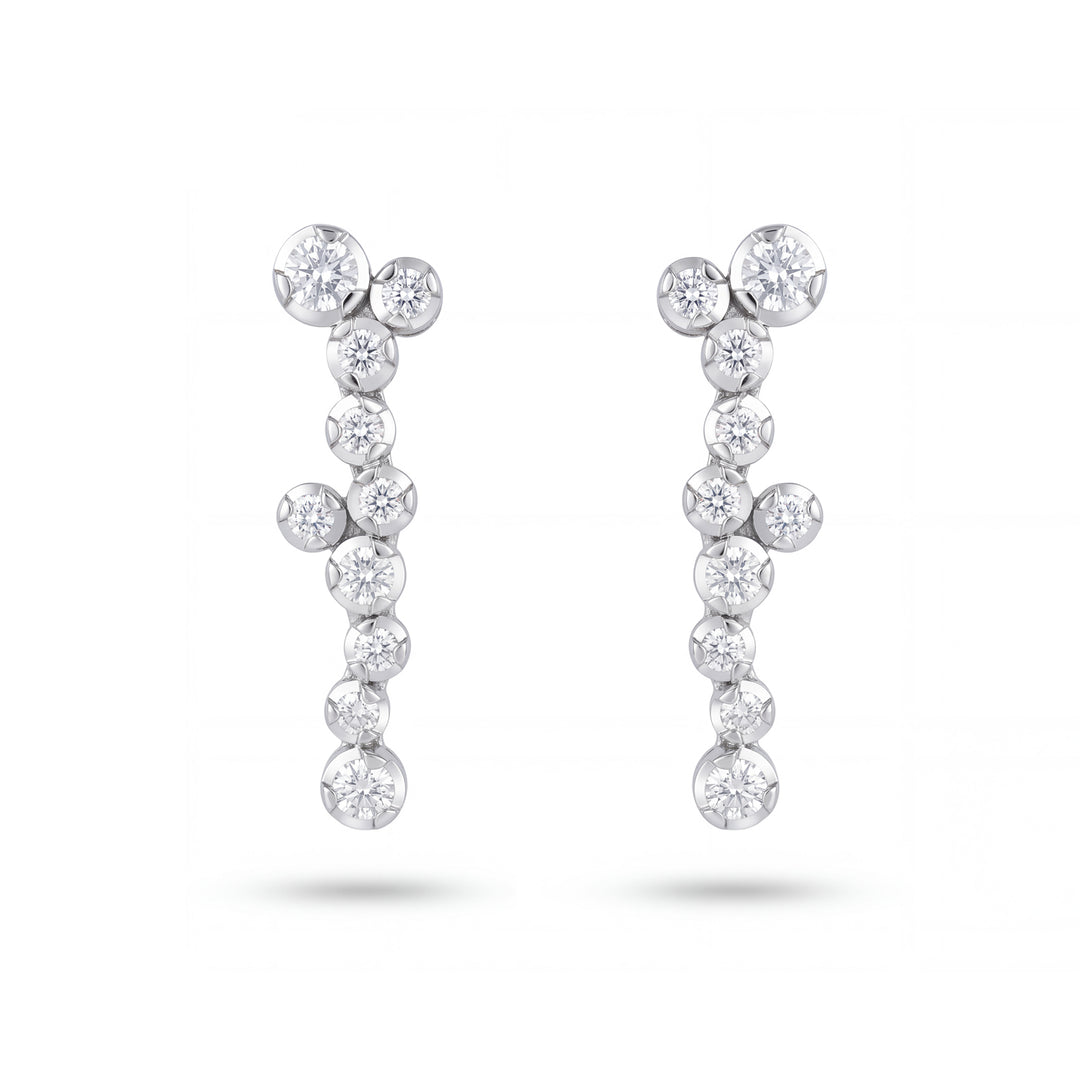 Golay chaos multistone oorbellen met ronde diamanten OMP880D-26134110155