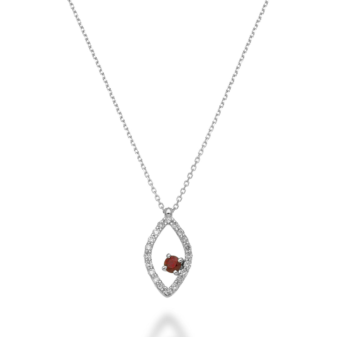 World Diamond Group cl 18k "oog" robijn n. 0,11 ct diam. ct.0,15 GD5159O4RBN026