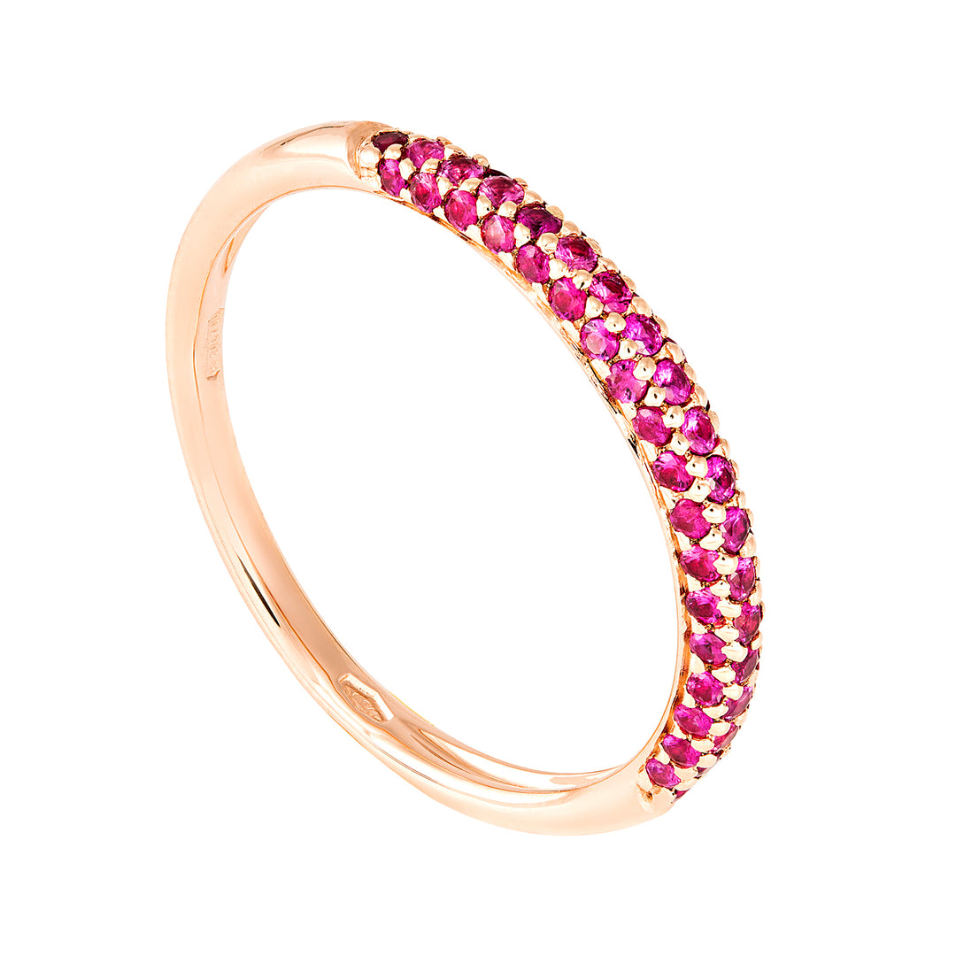 Golay-Eternity-Ring, 1/2-Turn-Pavé-Rubine ct. 0,38 AFMG007RU