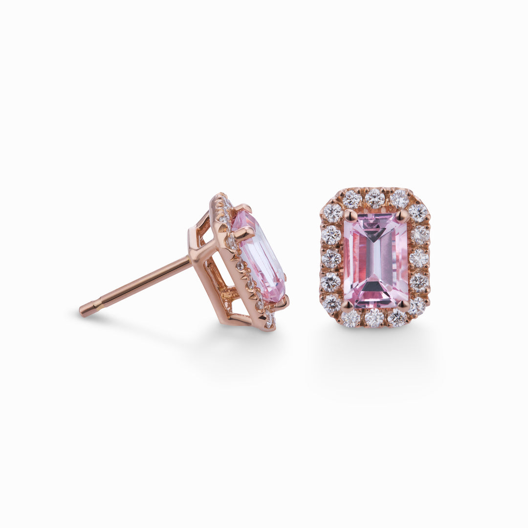 World Diamond Group octagonal kunzite earrings 8x6 and diamonds OCL072DIKZ4-22241110019