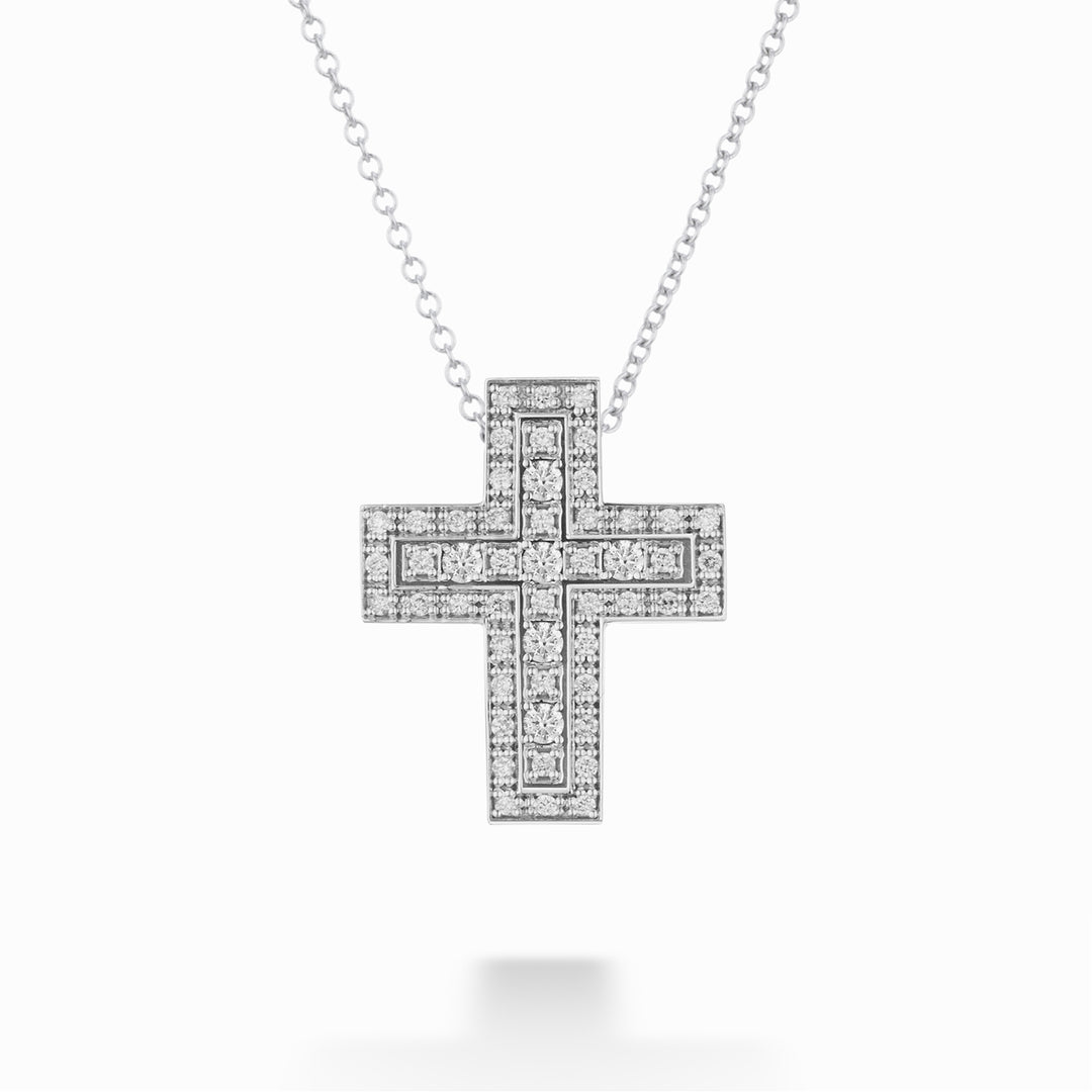 Collier multi-pierres Golay petites croix diamants PCLCROSS001DI-23256110040