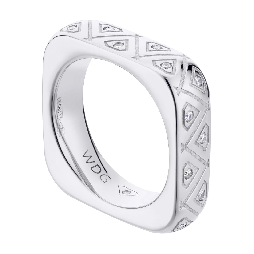 Golay girodito ring cubika lijntextuur ACUBTEXDI-19344110100