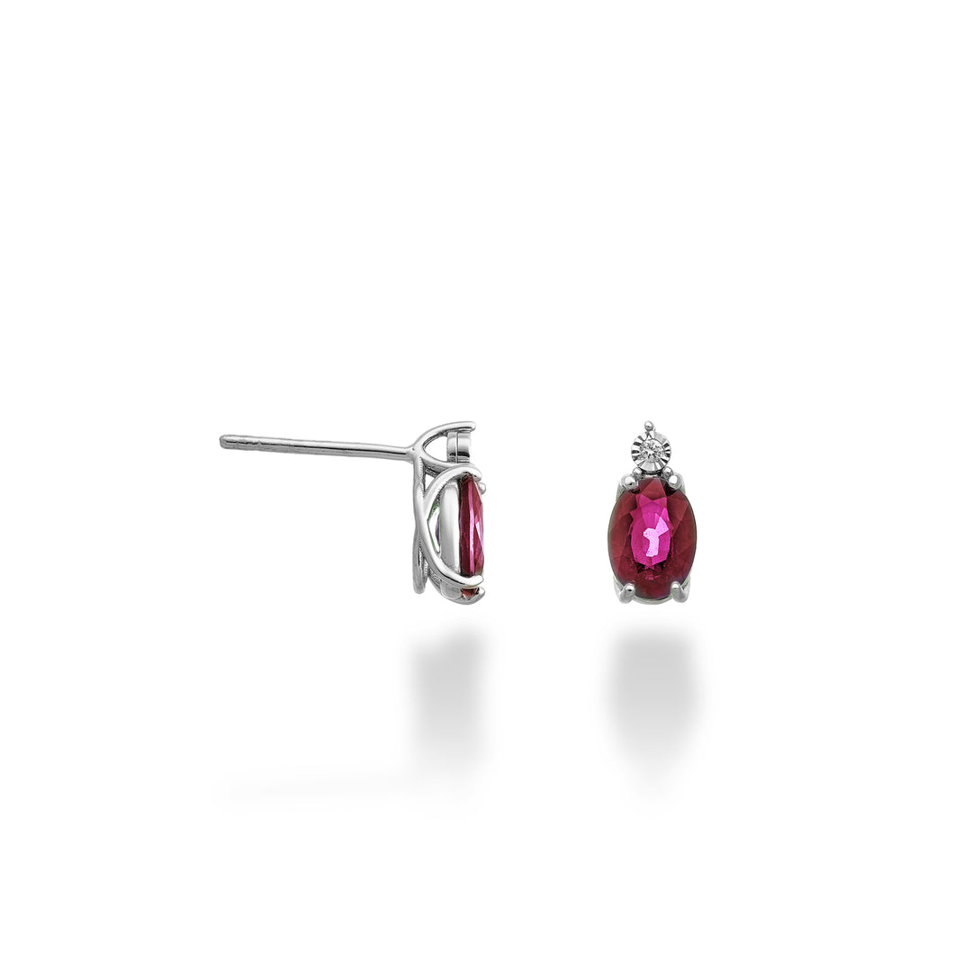 Nihama oder 9k Rubin n. 7x5 Oval mit Diamant NO5176R4RBN160