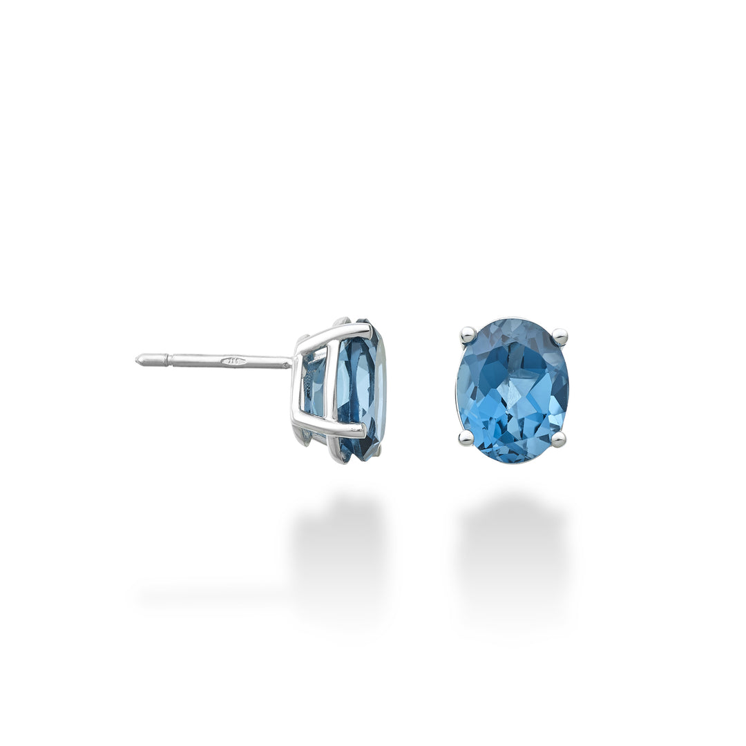 Nihama oder 18 Karat ovaler Londoner Blautopas 9x7 ct.4,00 NO5123O4TPBL