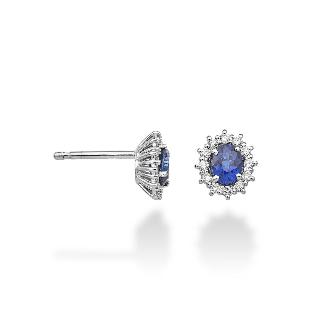 Nihama oder 18 Karat Saphir Nr. oval 5x4 ct.0,80 Durchm. 0,20 ct NO5104O4ZFN