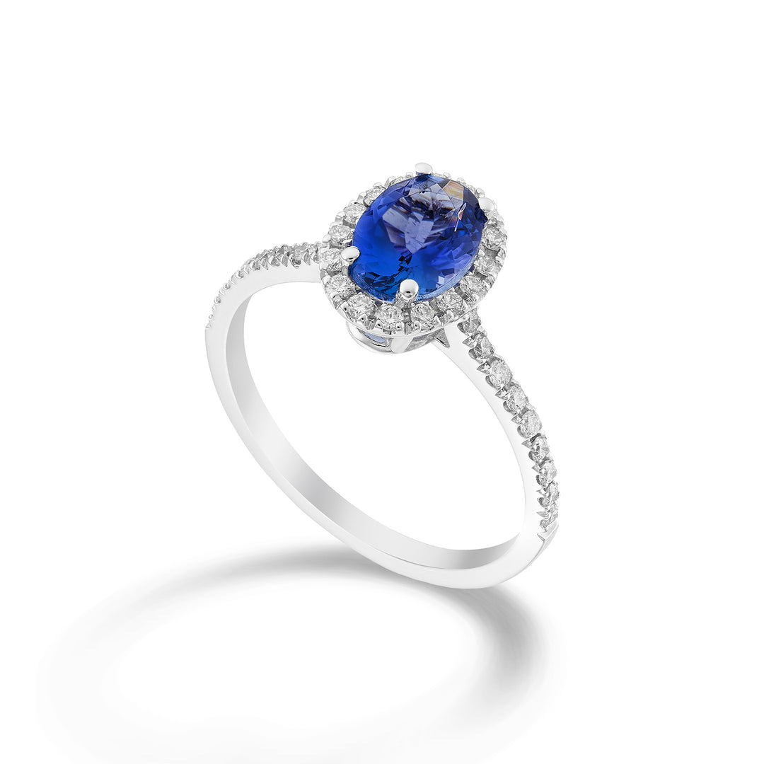 Golay oval tanzanite ring 7x5 and diamonds ACLC070DITZ3-23073110006