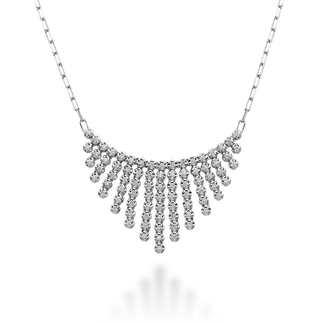 Golay multi-stone choker met "v"-patroon. rond GMPF004DI-23241110026