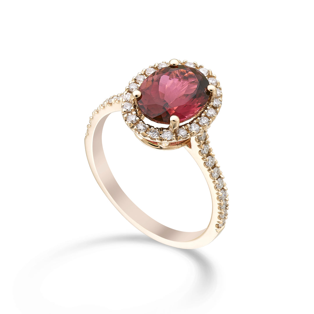 Golay oval tourmaline ring 9x7 and diamonds ACLC070DITO5-24180110007