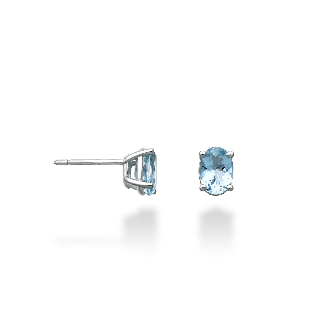 Mikiko of 18k ovale aquamarijn 7x5 ct.1,00 MO5121O4AM