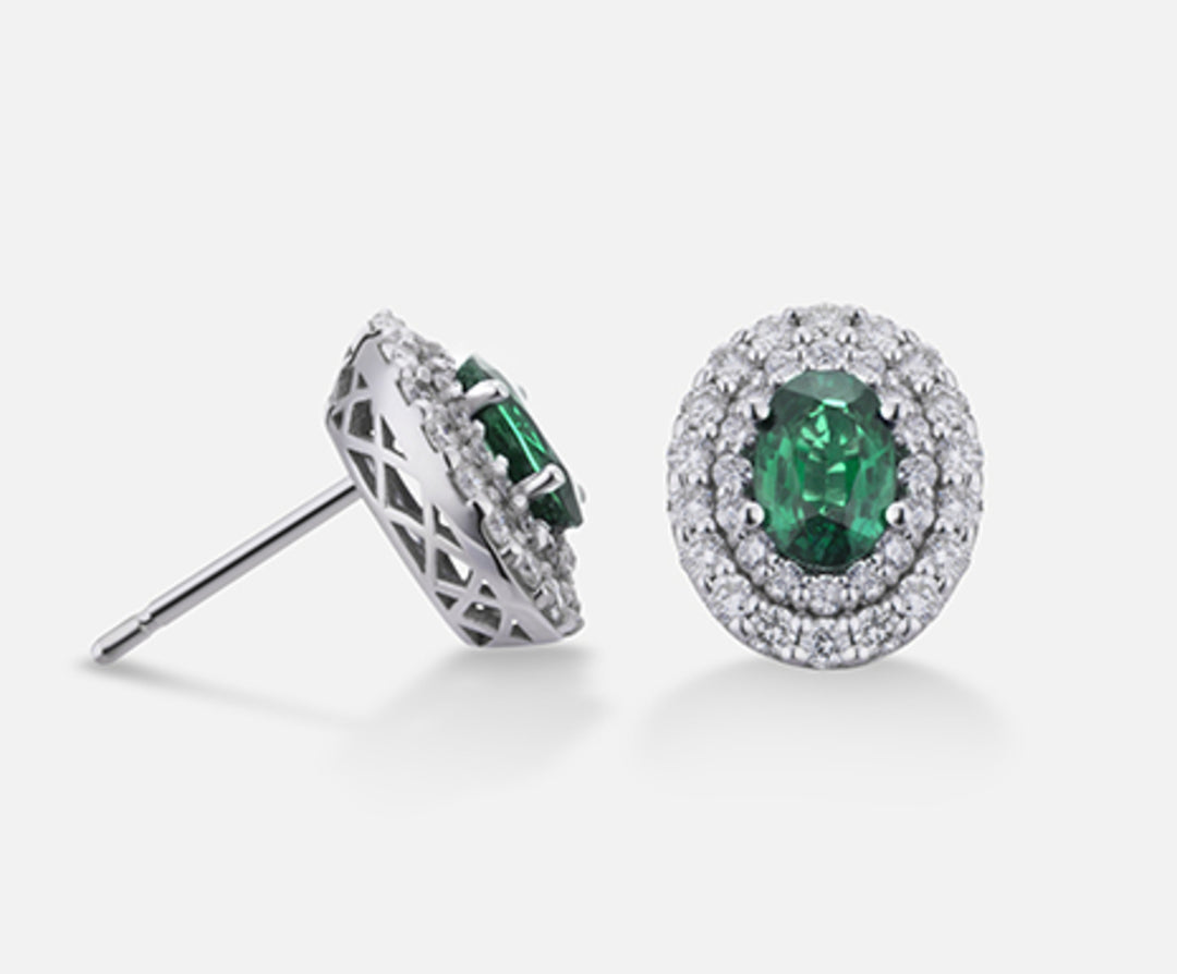 Nihama oder 18 Karat Smaragd Nr. Oval 6x4 ct.0,76 Durchmesser ct.0,66 NO5040O4SMN076