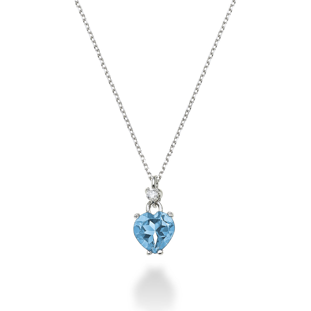 Nihama cl 18k blauer Topas Herz 6x6 ct.1,00 Durchm. ct.0,02 NPCL198DITPAZ66O4