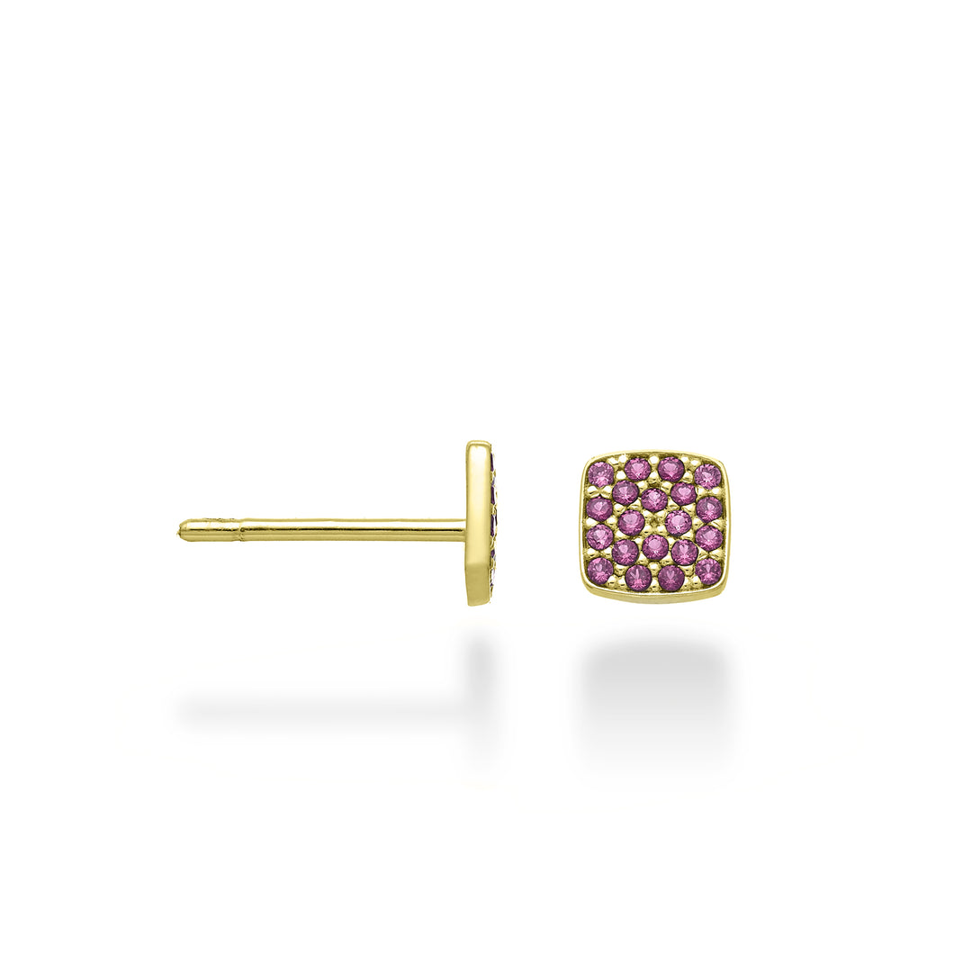 Mikiko oder 18 Karat Rubin, quadratisch, 0,24 ct Gelbgold MO5146O1RBR