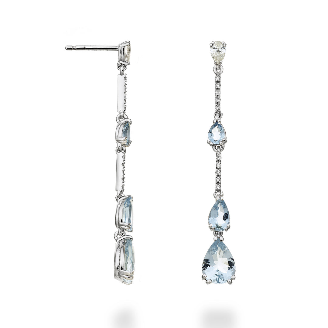 Golay aquamarine pendant earrings with scalar and bar drop. OCL197DAQP68-23264110043