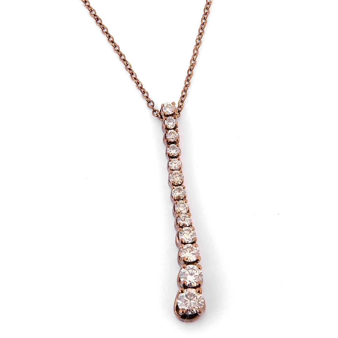 Collier Golay élément de ligne de grâce diamants bruns écailles GAB1842GBW