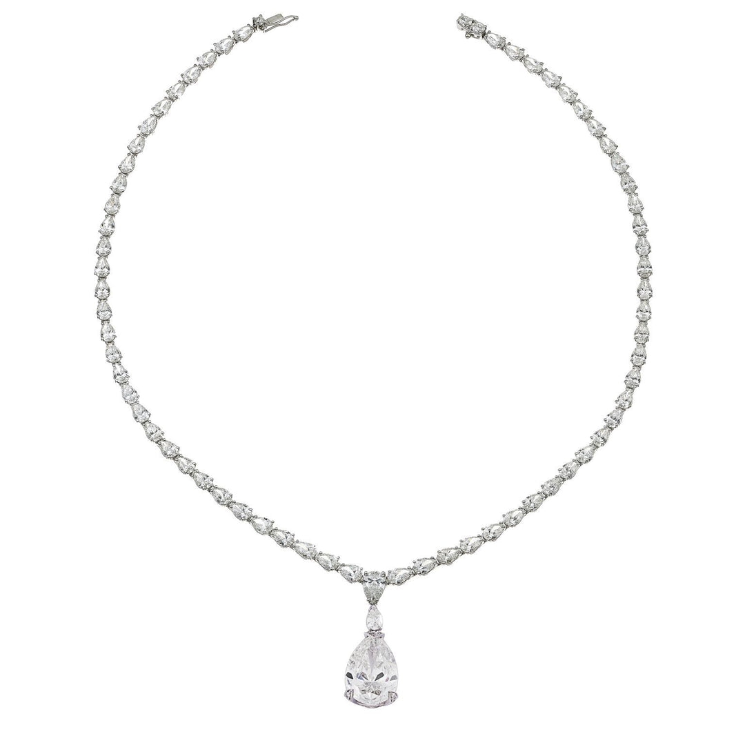 Tropfendiamant-Halskette der World Diamond Group mit zentralem 7,05-ct-GPU413D-25217110002