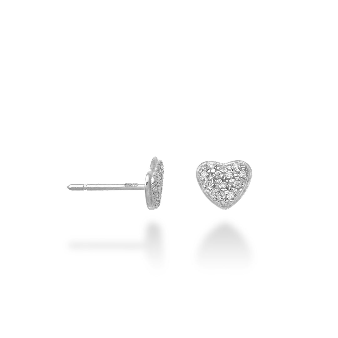 Nihama enkele oorbel 18k hart 0,05 ct NORMONCUOREO4