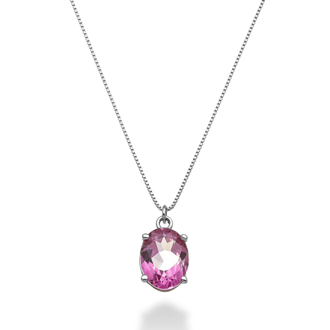 Mikiko cl 18k ovale roze topaas 9x7 ct.2,10 MD5143O4TPPK
