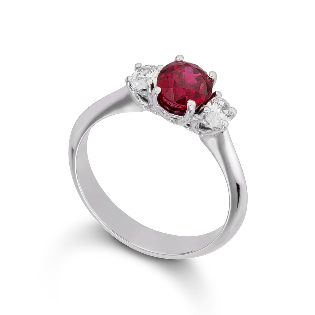 Golay-Rubinring + seitliche Ovale APU469DIRU-22104110027