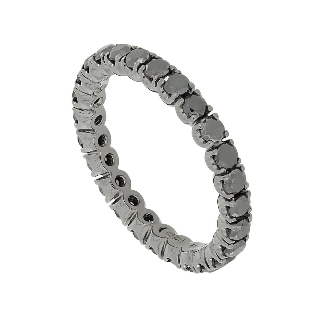 Golay linear black diamond finger ring AFP1202N-19205110064