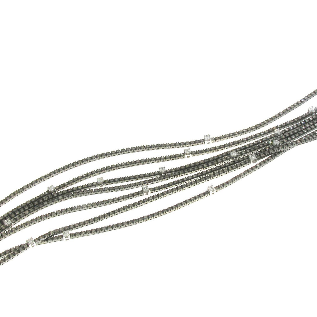 Carré de tennis Golay 7 rangs 1/3 marron + taches blanches 2pt BCR7F-BR0,3W2-12051000091