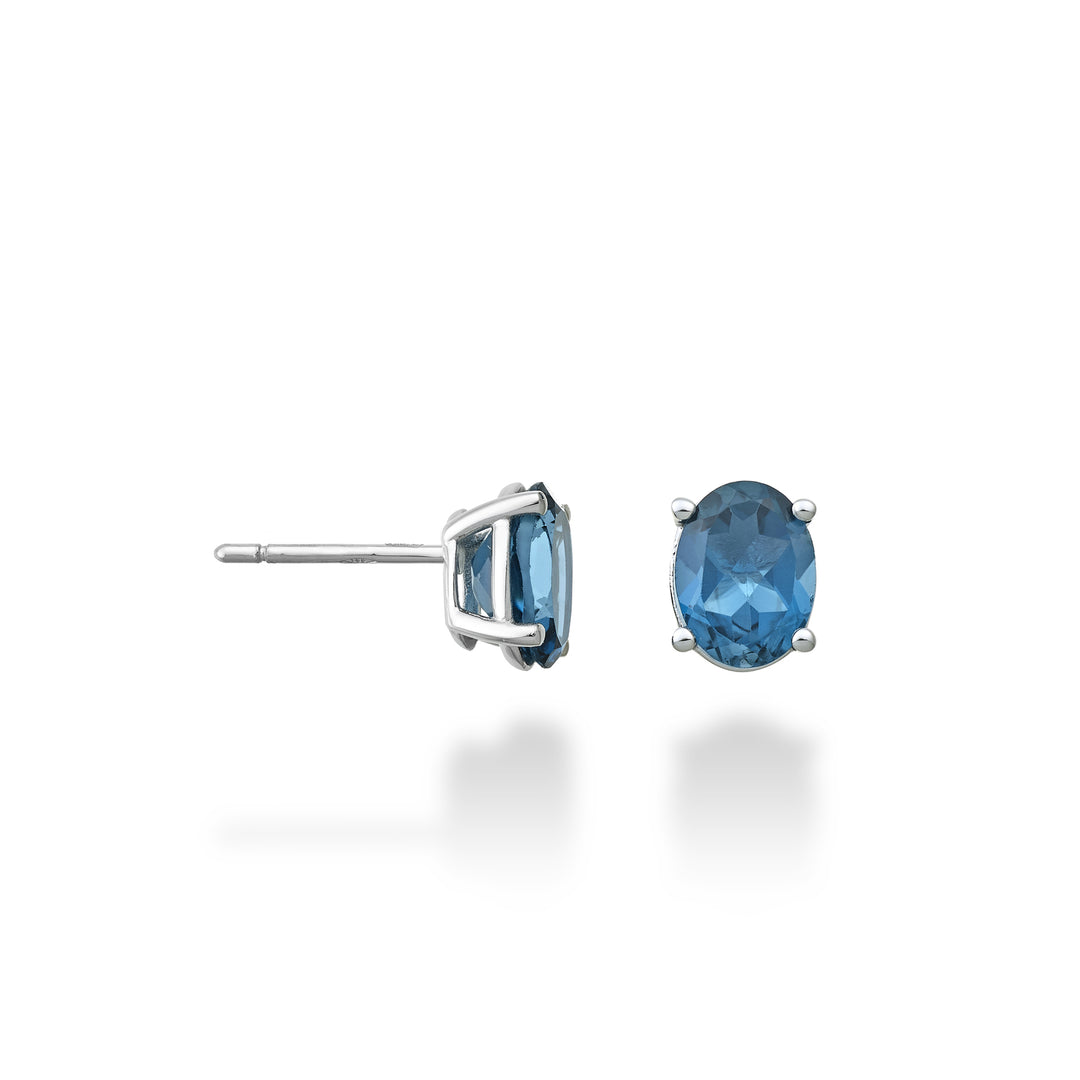 Mikiko oder 18 Karat ovaler Londoner Blautopas 8x6 ct.2,80 MO5122O4TPBL