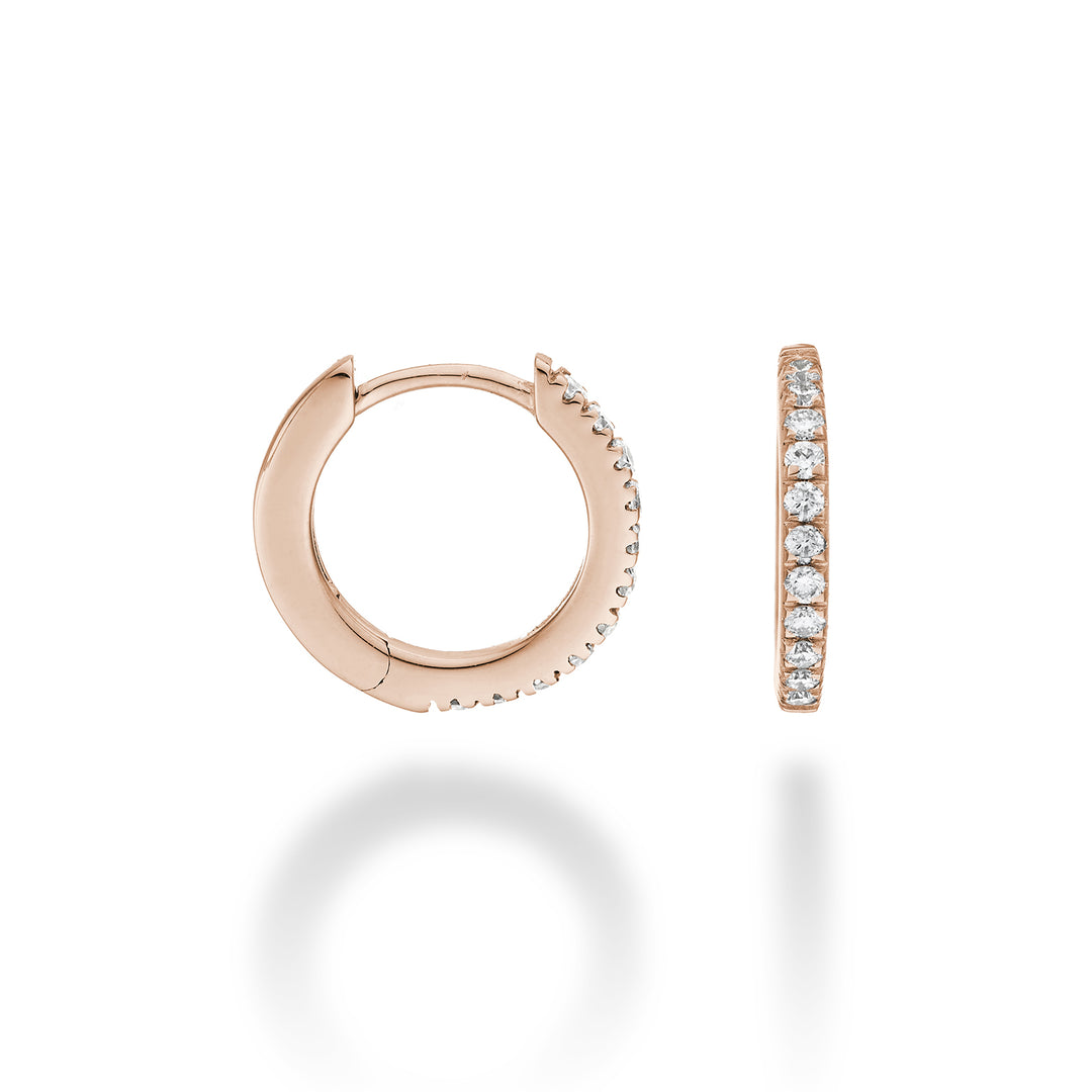 Nihama oder 18 Karat ct.0,22 Roségold, Größe 3, Durchm. Ost. 13,5 mm NO5078O3BR022-3