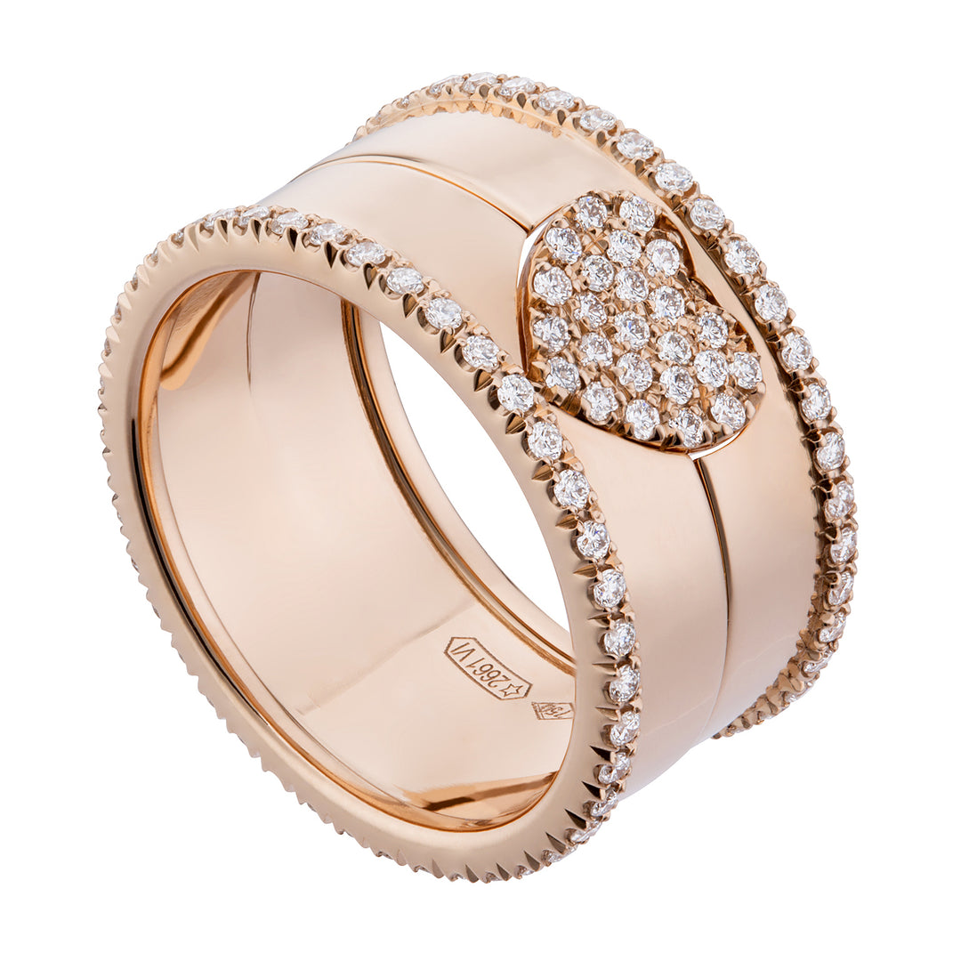 Golay-Ring „Love Me“, Herzband, Diamanten insgesamt ct. 0,66 AFC005DI-19010110015