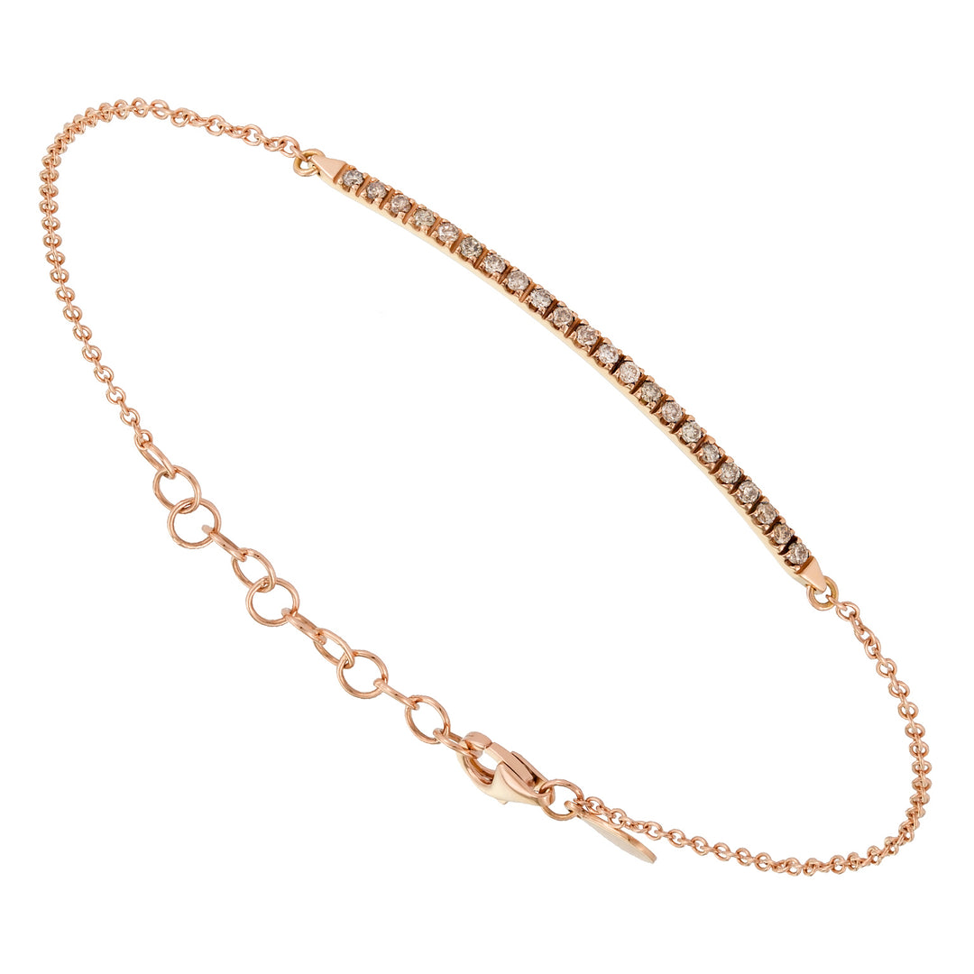 Golay armband met staaf in bruine diamanten BGE002-1BW