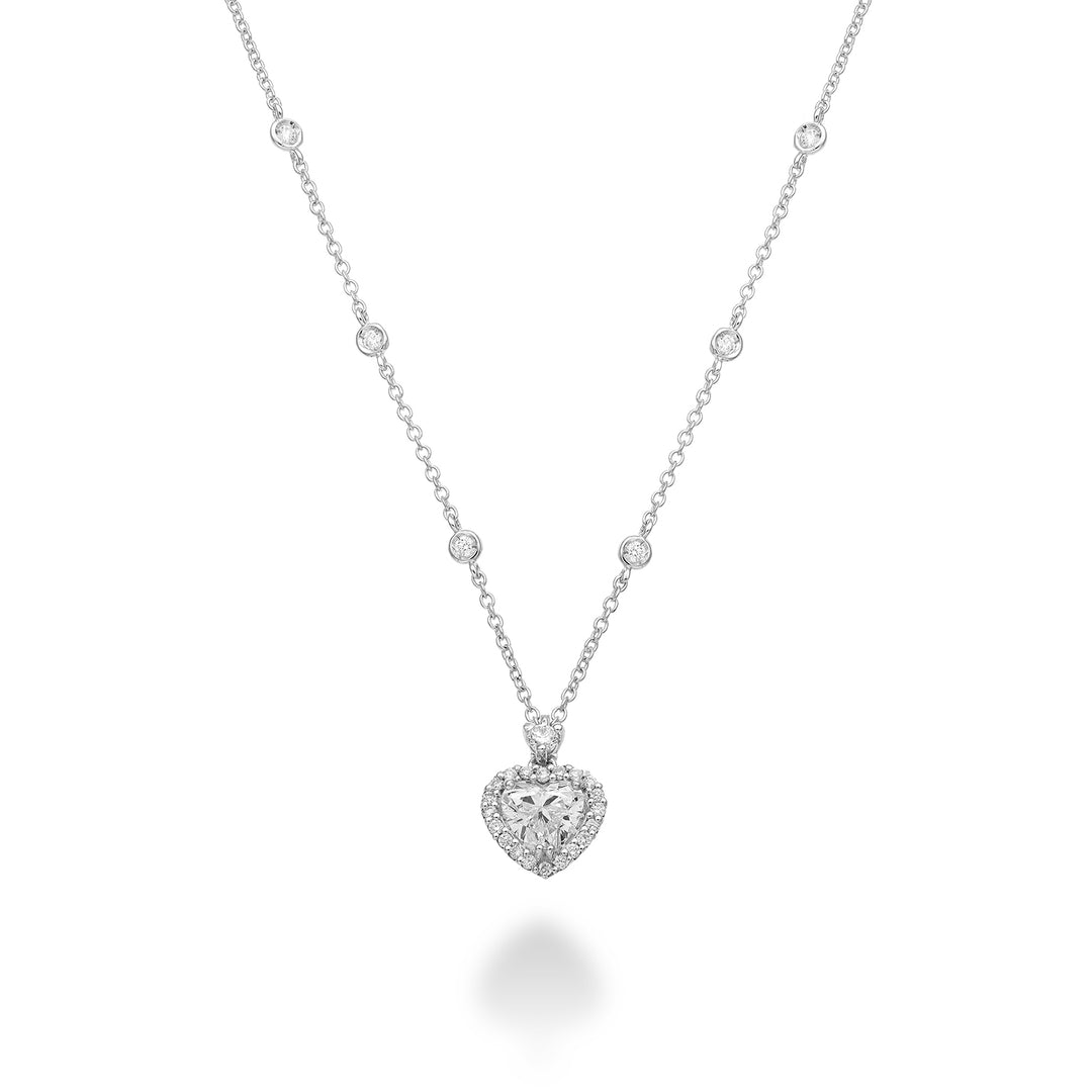 Golay heart pendant ct. 0.50 contour and chain 6 cast PCLCHS001D50-23079110144