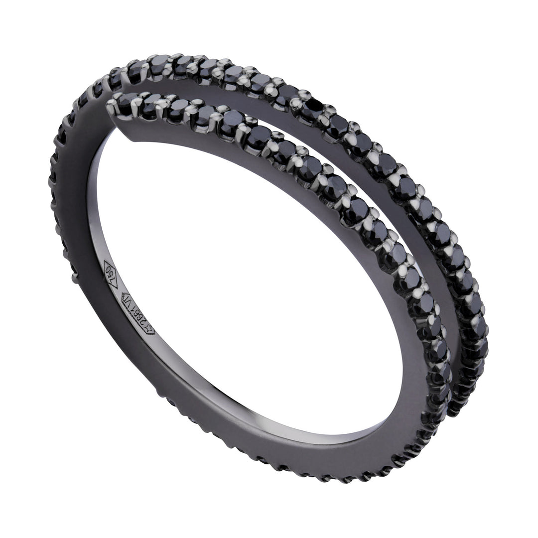 Nihama an 18k girodito 2 row diam black ct. 0.54 NAET070BK1O8