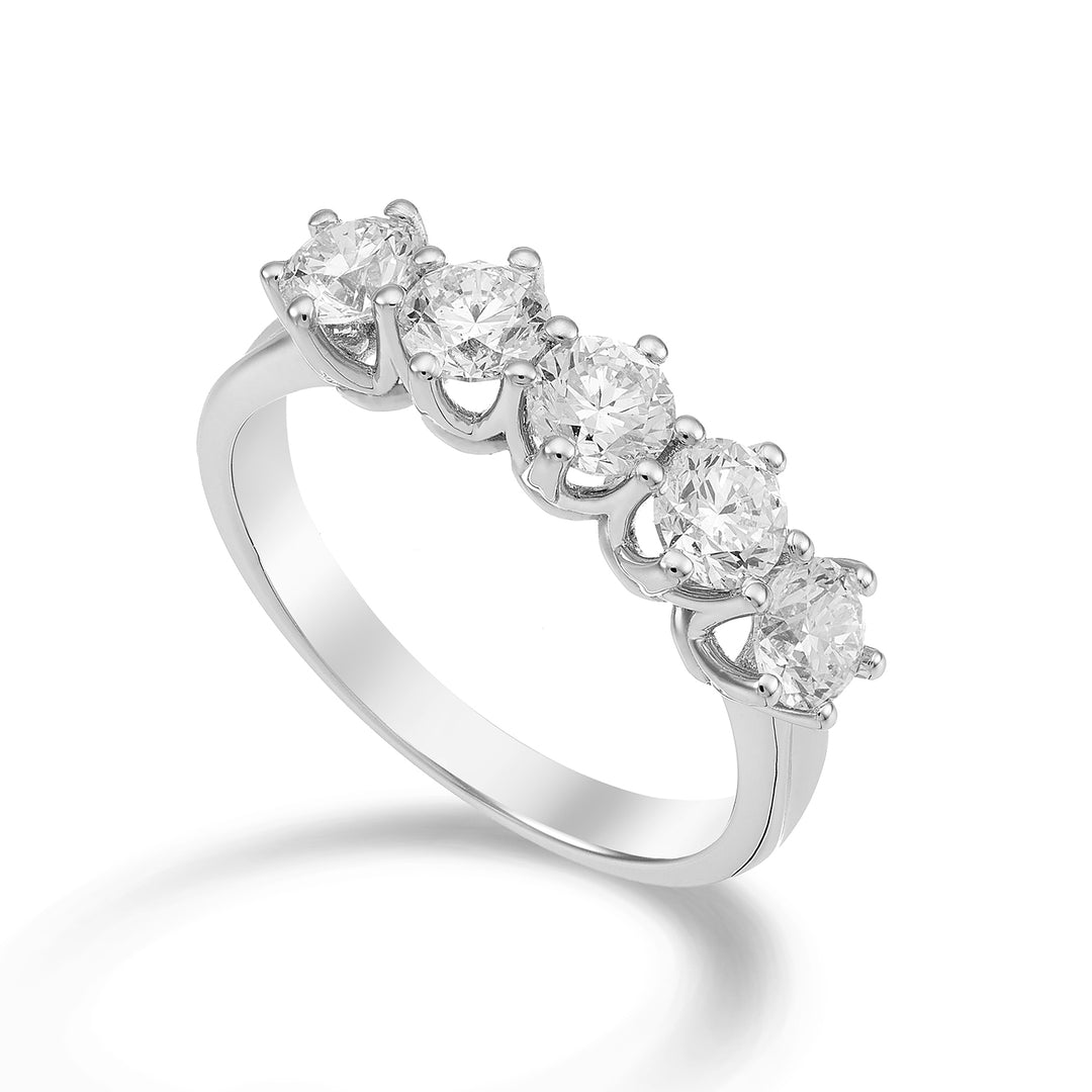 Linearer Riviera-Ring von Golay, 5 Steine, Gesamtct. 0,90 AR5L046DI090-23009110084