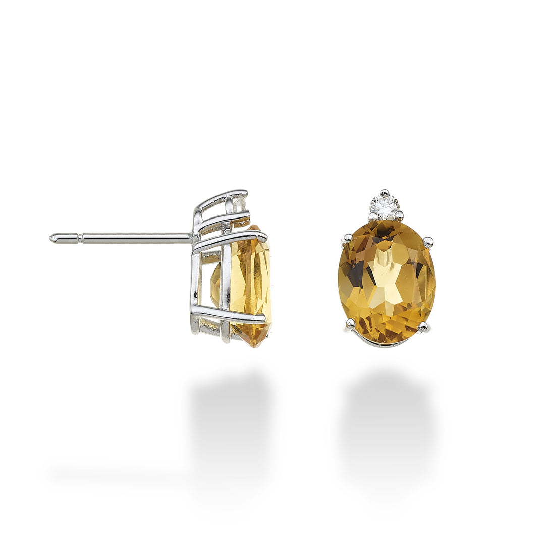 Nihama oder 18k ovaler Citrin 7x9 ct.3,30 Durchm. 0,08 ct NO5080O4CITR