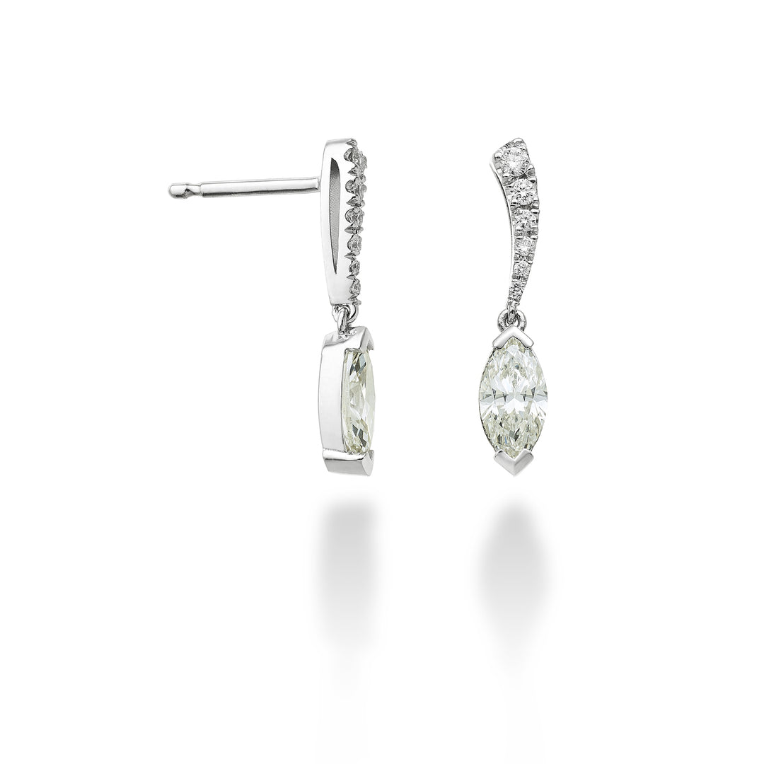 Golay komma oorbellen met marquise 0,50ct OCMQ003DI050-23354110047