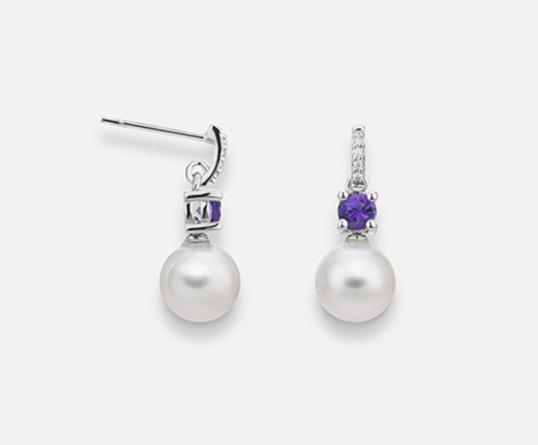 Mikiko oder 18k fw 7,5/8 runder Amethyst, mm3,5 ct.0,32 dia ct.0,03 MO1534O4FABI075